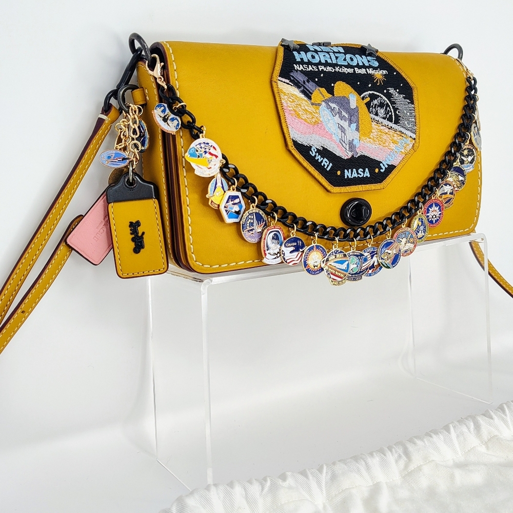 Custom Coach Dinky X NASA. One-of-a-Kind/ Upcycled. Yellow - Picture 7 of 16